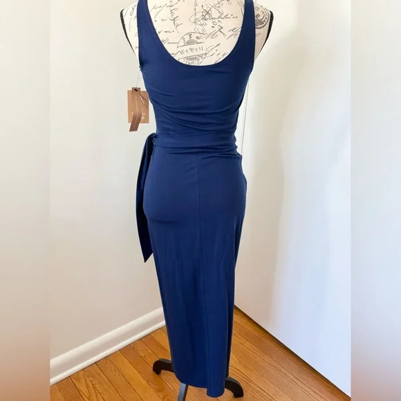 NWT Reformation Knit Wrap Dress Size M Color Danube - Picture 3 of 4